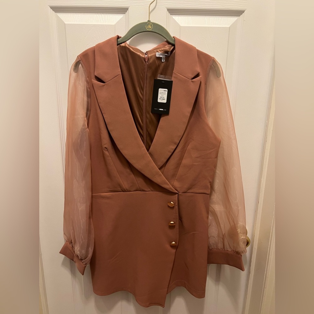 Business blazer romper fashion nova